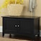 Alaterre Furniture Shaker Cottage Storage Cabinet Bench, Charcoal Gray ASCA05BL - alternate 3